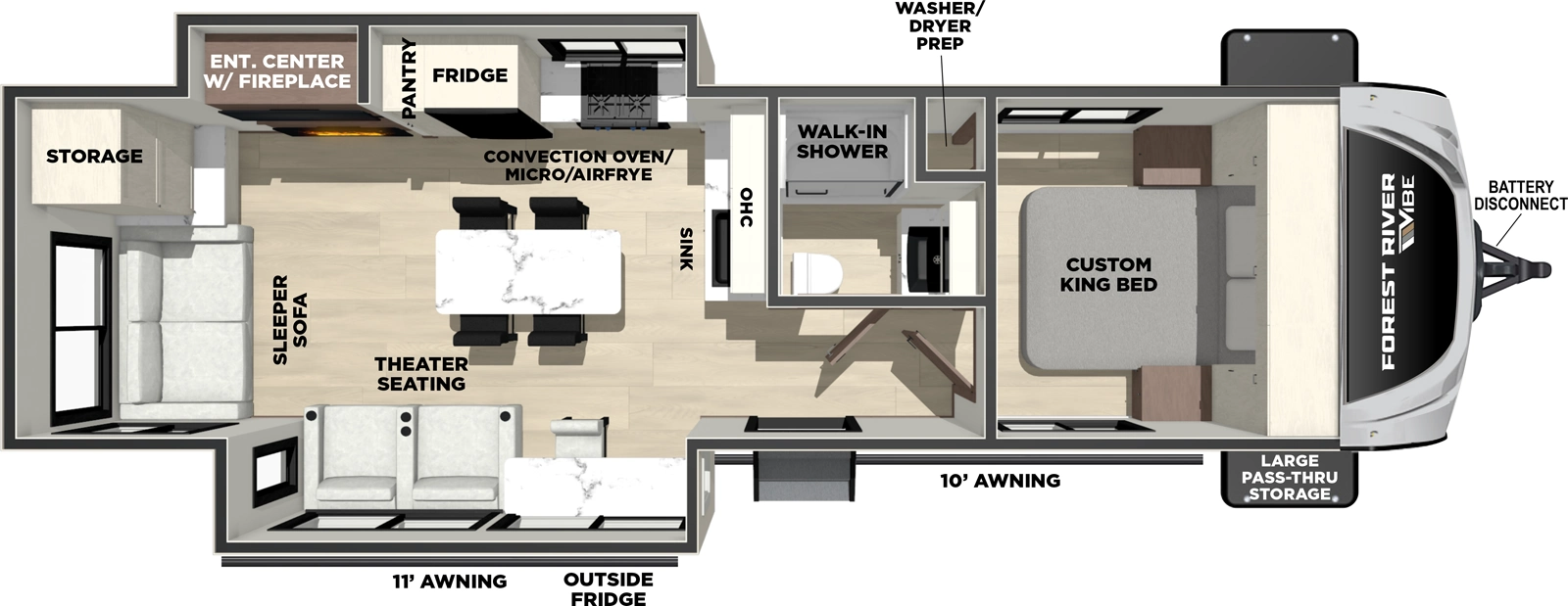 Vibe 2800RL Floorplan